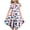 White-B, variant on Virmaxy 6-15Y 4th of July Heart Print Tiered Dress with Pockets Flutter Sleeve Red White Blue Patriotic Summer Dress for Daily and Casual Wear