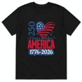 thumbnail image 3 of Women's Casual Graphic T-Shirt, Crew Neck Short Sleeve American Themed 1776-2026 Printed Top, 3 of 9