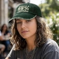 thumbnail image 7 of There's A 99% Chance I Don't Care Embroidered Dad Hat, Distressed Adjustable Baseball Cap for Men and Women, Sarcastic Statement Cap for Outdoor, Sports, and Casual Sun Protection - Green, 7 of 7