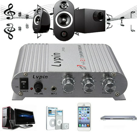 Lvpin 200W 12V Super Bass Mini Hi-Fi Stereo Amplifier Booster Radio MP3 for Car