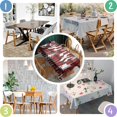 thumbnail image 4 of Red Christmas Pattern Rectangle Tablecloth 60"x120",Waterproof Polyester Rectangle Table Cloth, Wipeable Spillproof Polyester Tablecloth for Dining, Camping, Indoor and Outdoor, 4 of 6