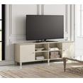 thumbnail image 1 of WAMPAT 70 inch Mid-Century Modern TV Stand，Entertainment Center with Door Storage and Open Shelf for up to 75 Inch TV, TV Console Table for Living Room,Beige, 1 of 7