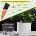 thumbnail image 5 of 10 Pack Plant Watering Stakes Automatic Devices Plant Self Drip Irrigation Slow Release Indoor Outdoor Terracotta Water Spikes for Potted Plants Flower (Dark Green Base), 5 of 7