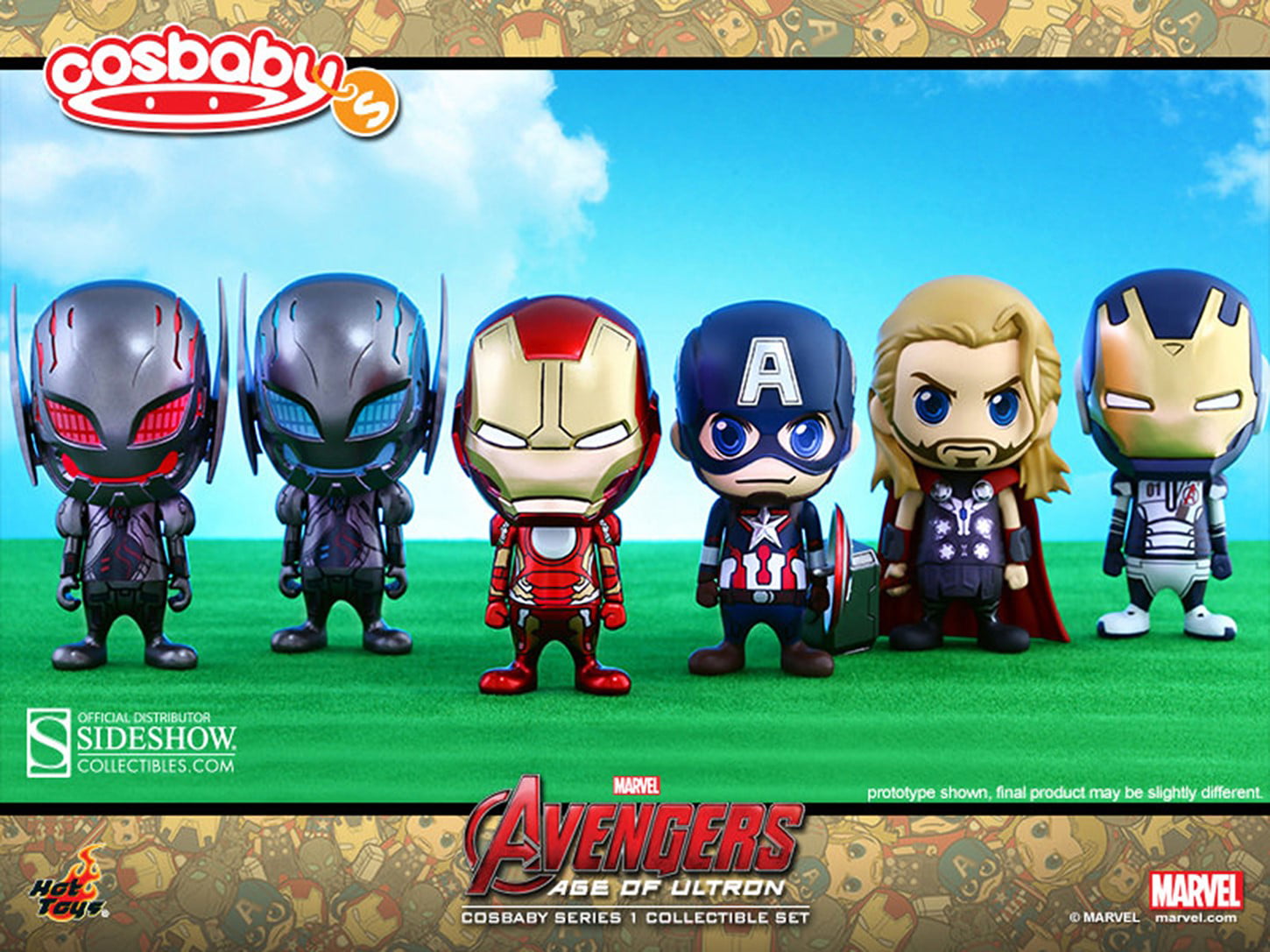 Hot Toys Iron Legion Avengers Age of Ultron Cosbaby Series 1 4 inches Vinyl Figu 