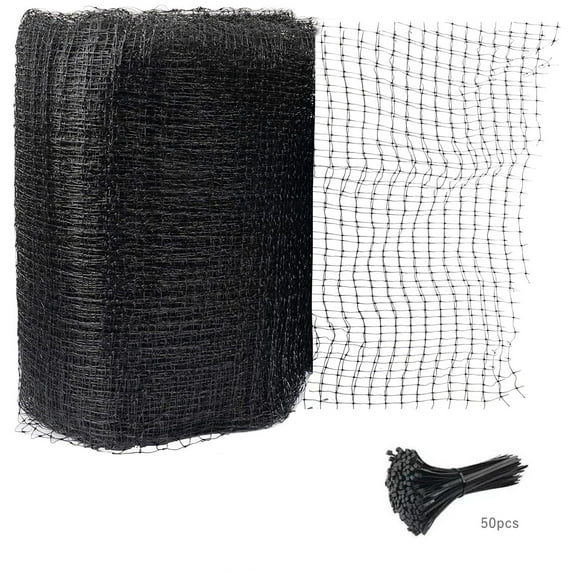 Duslogis Bird Netting for Garden Protect Vegetable Plants and Fruit Trees,Plastic Trellis Netting for Birds, Deer,Squirrels and Other Animals 7 x 65 ft