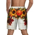 thumbnail image 4 of Goofa Thanksgiving With Autumn Printed Men's Swim Trunks Board Shorts Quick Dry Mens Swimming Trunks with Compression Liner,Breathable Fit Hawaii Beach Shorts-XX-Large, 4 of 9