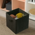 thumbnail image 5 of PinkSheep Collapsible Fabric Cube Storage Bins, 11" Cube Organizer Basket Bin, 2 Pack, Darkgray, 5 of 8