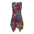 thumbnail image 5 of FUIALDOLG Summer Dresses Colorful Cheetah Animal Skin Dress for Women Lady Sexy Leopard Dress Womens Loose Fit Tank Dresses with Pocket Flowy Irregular Hem Sundress for Cocktail,Christmas Party,XL, 5 of 7