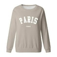 thumbnail image 3 of Paris France Sweatshirts for Women 2025 Fall Winter Long Sleeve Crewneck Vacation Sweatshirt Pullover Tops Streetwear, 3 of 5