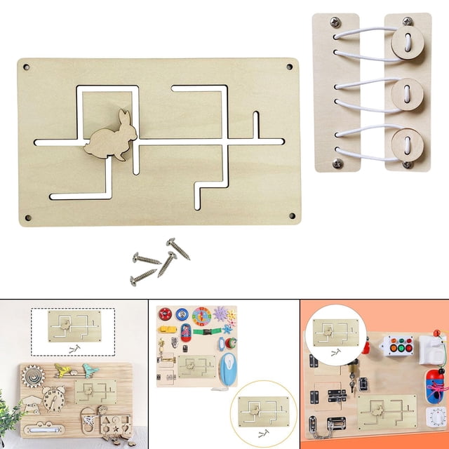 Tablero Sensorial, Piezas de Juguete, Material Didáctico, Material de Tablero Ocupado para Guardería Preescolar + Juegos de Mesa Ocupados, Habilidades , EstiloK CUTICAT Junta de niños ocupados