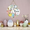 thumbnail image 4 of Boovnll Easter Door Sign, 9" Wooden Easter Bunny & Eggs Hanging Sign, Easter Welcome Sign Easter Door Decorations for Spring Home Office Door, Wall Party Decor, Easter Decorations, 4 of 6