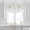 thumbnail image 6 of Sage Green Eucalyptus Leaves Floral Kitchen Curtains Valances for Windows Spring Summer Flowers Leaf Window Curtain 54x18 Inch Short Rod Pocket Valance 1 Panel for Living Room Bathroom Decor, 6 of 7