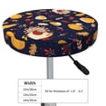thumbnail image 4 of Balery Turkey And Autumn Round Bar Stool Seat Covers Velvet Fabric Adjustable Protects from Scratches and Stains for 14-17 Inch Chair-12 inch, 4 of 7