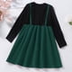 thumbnail image 5 of Cowsor Toddler Girl Plaid Outfits Fall Winter Dress Knit Ribbed Bow Sweatshirt Tops and Button Fashion Skirts Set, 5 of 6