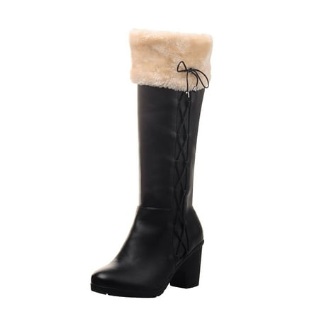 

Sentuca Autumn And Winter Women s Boots Velvet Comfortable High Heel Platform Boots