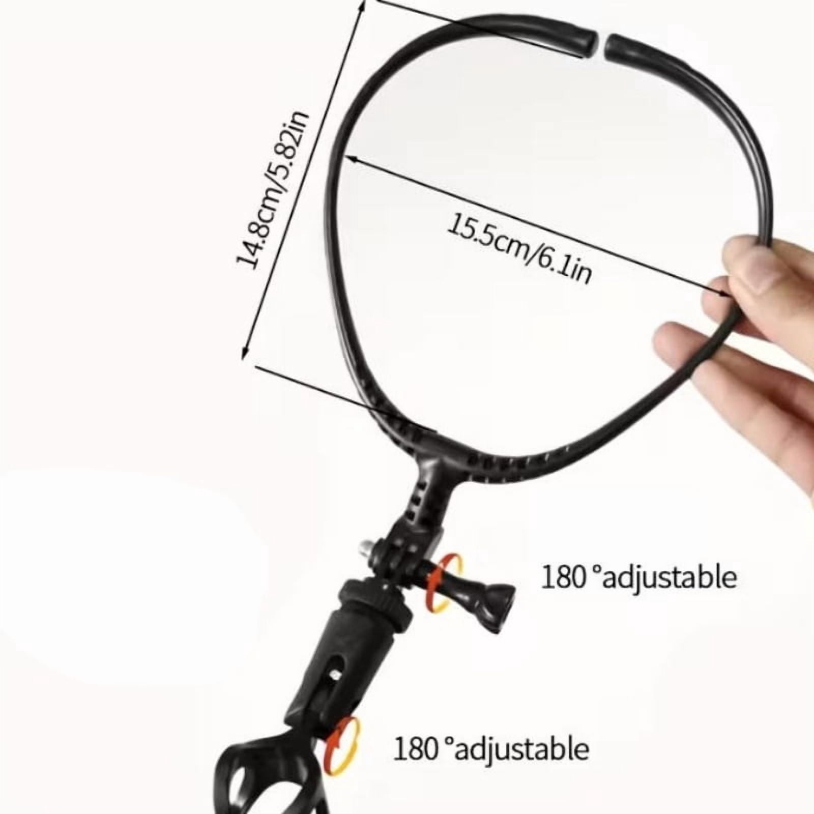 Durable Hands-Free Neck Microphone Stand Featuring an Adjustable Clip - Ergonomically Designed Clip-On Mic Holder Made from Heavy-Duty ABS for Live Performances, Recording, Podcasting, Singing