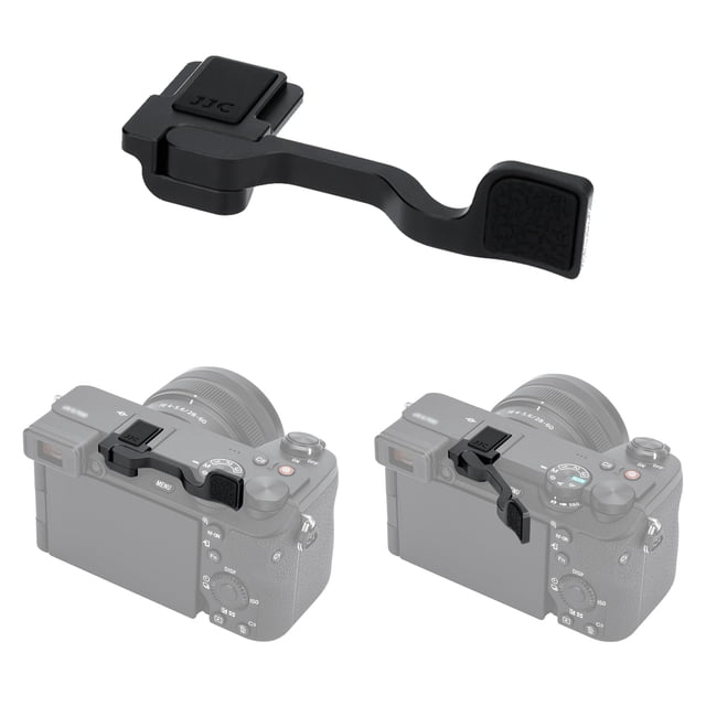 Empuñadura metálica JJC Deluxe con el pulgar hacia arriba para cámara Sony A6700