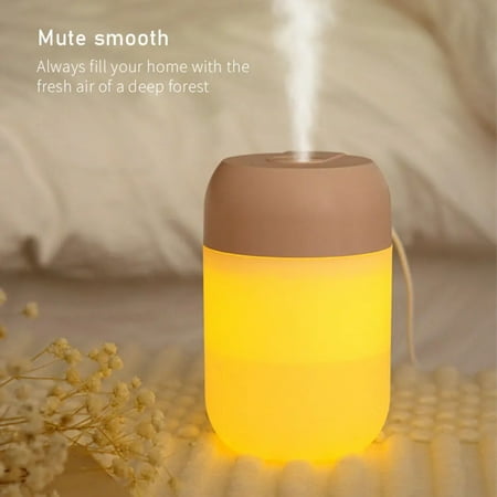 

Colorful Portable Soft Night Light Car USB Air Humidifier 300ml Oil Humidificador - Cool Mist Sprayer with Purifier for Home Office & Aromatherapy