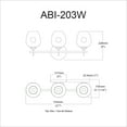 thumbnail image 2 of Dainolite ABI-203W-VB-CLR 3 Light Vintage Bronze Vanity, 2 of 3