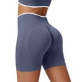 thumbnail image 2 of Delayuji Womens Yoga Short Workout Shorts Scrunch Seamless Gym Yoga Biker Shorts Running Active Fitness Short, 2 of 5