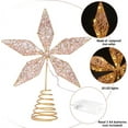 thumbnail image 3 of Christmas Star Tree Topper With LED Copper String Lights, Gold Hollow Glitter Decoration for Xmas New Year Holiday Decor, 3 of 8
