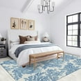 thumbnail image 2 of Coastal Corals Rug 4x6ft Area Rugs Retro Blue and White Rugs Soft Non Slip Washable Non Shedding Indoor Carpet for Living Room Bedroom Home Entrance Foyer Decor, 2 of 6