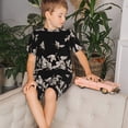 thumbnail image 4 of Balery Japanese White Crane Conjunto de Pijama Infantil de Manga Corta con Estampado – Ropa de Dormir de Algodón Suave-Small, 4 of 6