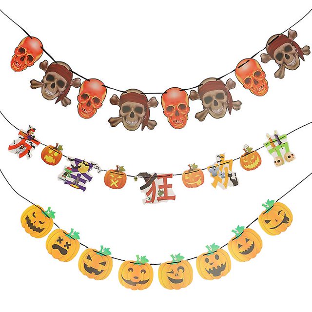 1 juego pancarta de Halloween para regalos de Halloween