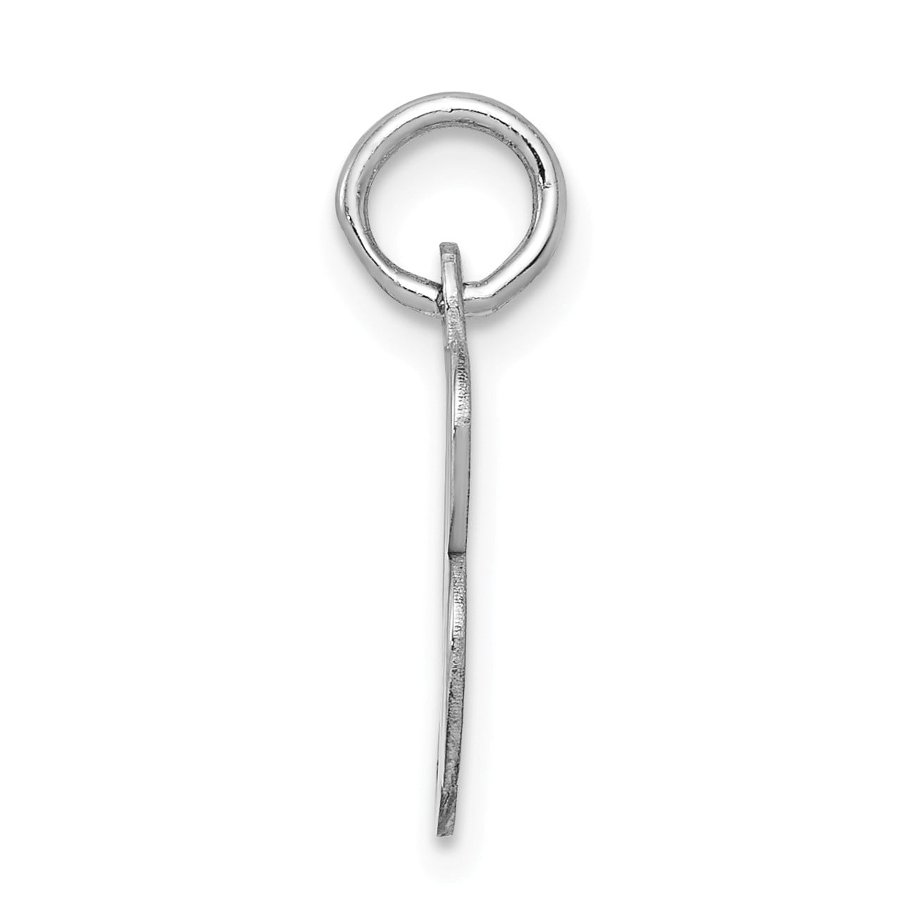 Sterling Silver Rhodium-plated Small Fancy Script Initial B Charm