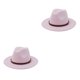 thumbnail image 1 of Sombrero con hebilla de cinturón Sonducket Vestido de moda de otoño Gorros de ala ancha Lana Rosa 58cm 2piezas, 1 of 6