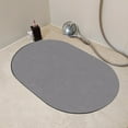 thumbnail image 5 of Oval Diatomite Bath Mat 16x24in Super Absorbent Non Slip Floor Mat Solid Color For Bathroom Shower Home Decor Quick Dry, 5 of 6