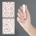 thumbnail image 5 of 6 Sheets Christmas Metallic Nail Art Decals Xmas 3D Nail Self-Adhesive Stickers Santa Claus Reindeer Snowflakes Snowmen for Women Girls Kids DIY Nail Design Manicure, 5 of 7