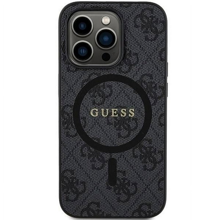 Guess 4G Collection Leather Metal Logo with MagSafe Hard Case for iphone 15 Pro Max 6.7" Black - GUHMP15XG4GDRK Guess 4G Collection Leather Metal Logo with MagSafe Hard Case for iphone 15 Pro Max 6.7" Black - GUHMP15XG4GDRK