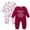 Red, variant on KIMI BEAR Newborn Baby Girl Romper Clothing 2 Packs Shower Gift Long Sleeves Floral Strawberry Bodysuit One-piece Jumpsuit 2pcs Clothes Pink NB