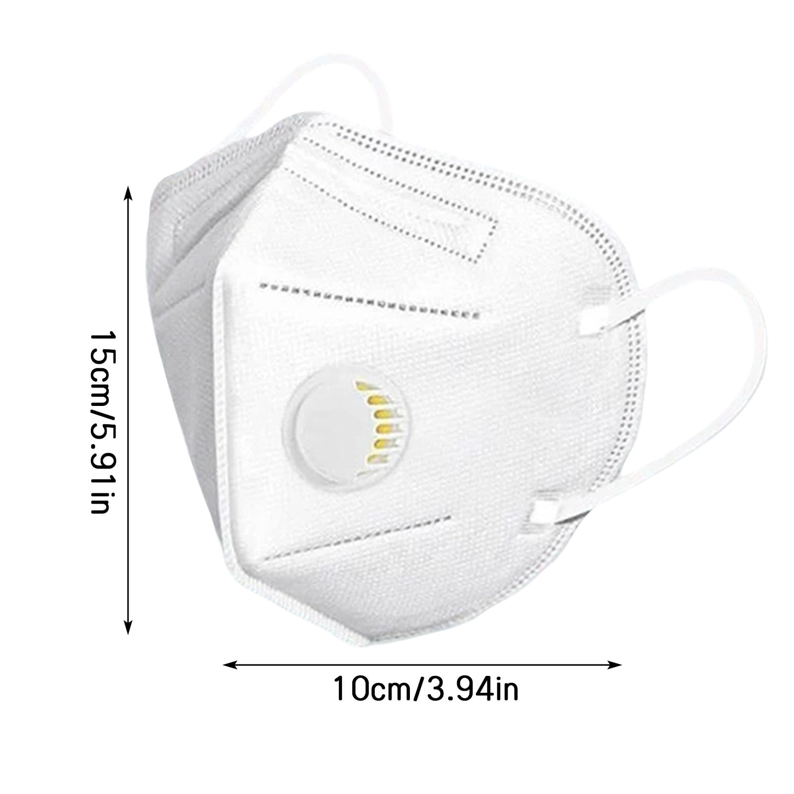 3 Ply Disposable Face Masks 50 Pack Breathable Lightweight Dust Protection for Daily Use Outdoor Work Commuting Gray with White Elastic Ear Loops