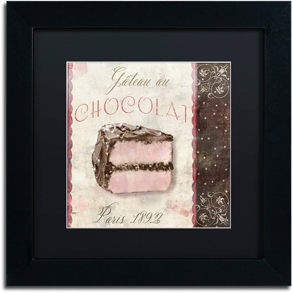 Trademark Fine Art "Patisserie XI" Canvas Art by Color Bakery Black Matte, Black Frame