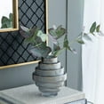 thumbnail image 3 of A&B Home Ribbed Geometric Glass Vase - Set of 2 - Smoke Luster, 3 of 5