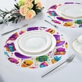 thumbnail image 6 of Mardi Gras Round Placemats Non-Slip Table Mat Heat Resistant Placemat for Dining Table Kichen Party Table Diameter 15.4 inch Set of 6 Home Decor Gifts, 6 of 7