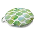 thumbnail image 1 of Watercolor Round Floor Cushion with Handle, Graphical Print of Shapes in Color Transitions, Decorative Pillow for Living Room & Dorms, 18" Round, Fern Green Blue, by Ambesonne, 1 of 4