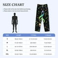 thumbnail image 2 of Salouo Music Notes Print Pajama Pants for Men, Lounge Pants Elastic Waistband Casual Men's sleepwear Loungewear Sleep Pajama Pant -Medium, 2 of 7