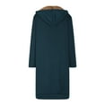 thumbnail image 6 of idosla Long Hoodies for Women Zip Up Double Zipper Fleece Jacket Tunic Sweatshirts Fall Winter Fashion Clothes (Navy, M), 6 of 8