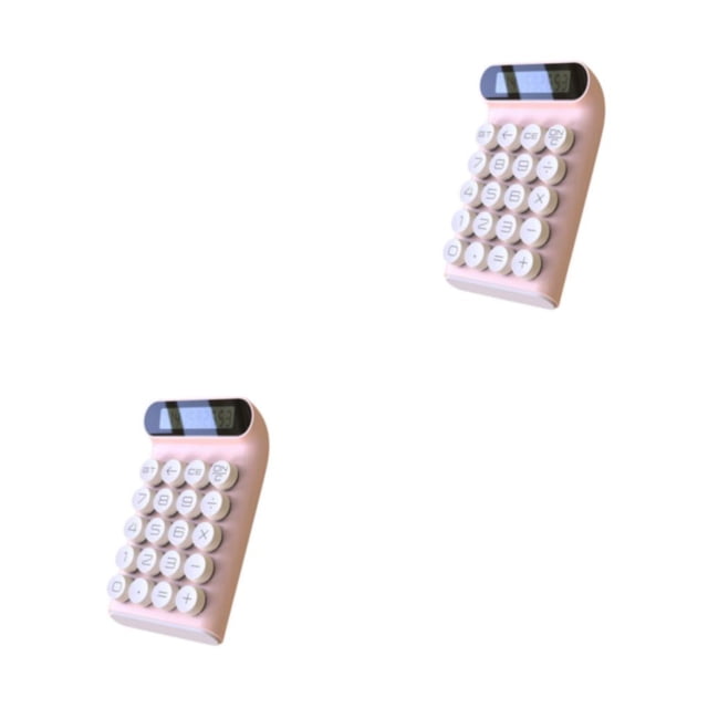 Sidaley Simple Calculator Student Stationery Calculating Device Machine Multicolored Sweet Keys Gift Vintage Calculation Mechanic Rosa 2Conjunto