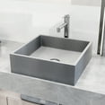 thumbnail image 4 of VIGO Alhambra Gothic Gray Concreto Stone 15 in. L x 15 in. W x 5 in. H Square Vessel Bathroom Sink, 4 of 11