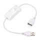 thumbnail image 1 of Cable USB Uxcell con Interruptor ON/OFF USB Macho a Hembra 34cm Blanco 2Pcs, 1 of 5