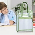 thumbnail image 4 of PPgejGEK 13 Pocket Clear Mesh Handheld Book Organizer File Folder Thickened Document Holder for School Homework Assignment Subject Classification Storage Bag, 4 of 7