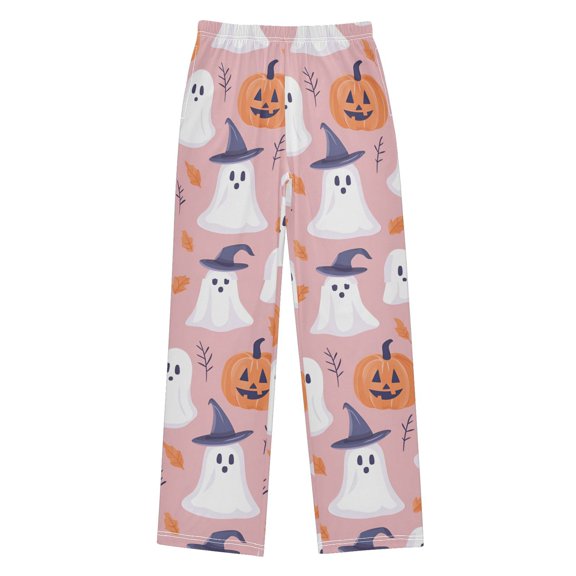 FORMRS Boys Pajama Pants with Pockets Size 6-8Y Kids Lounge Sleep Bottoms, Cartoon Halloween Ghosts