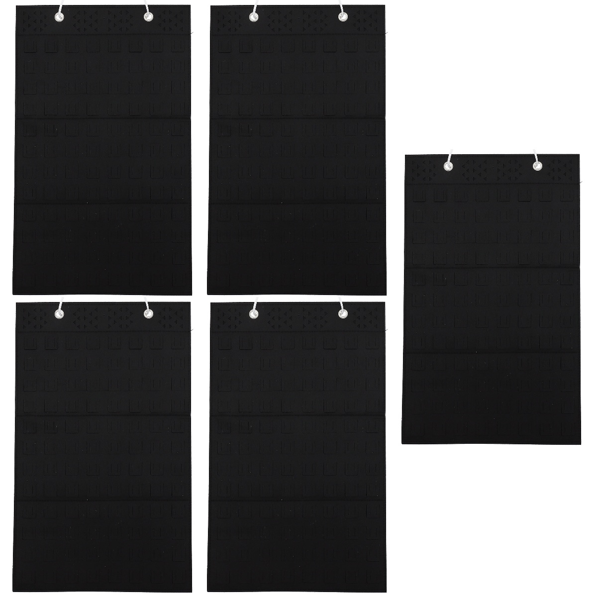 SOPOTUTU Wall Hanging Jewelry Organizer Black Lightweight and Portable 5Pcs