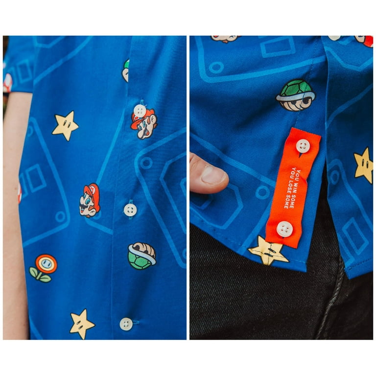 mario dress shirt Men's Super Mario Dress Shirt