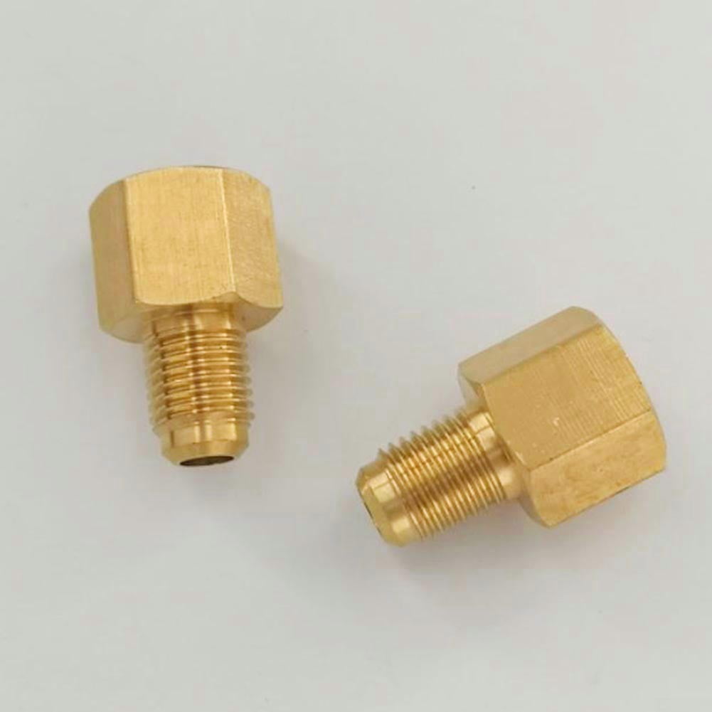 Brass Tank Adapter Fitting - 1/2" UNF Female To 1/4" SAE Male Flare 13 thumbnail image