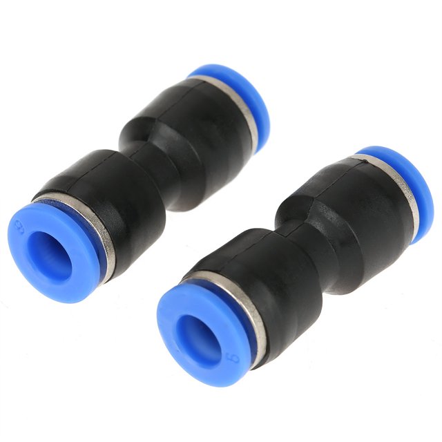 20pcs 6mm Tube OD 1/4 Pneumatic Straight Push Connectors Air Line Fittings Simple Push in Design Thread Precoated PTFE Proof Adhesive Fits for Tube OD:1/4